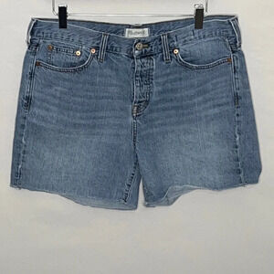 Madewell Button Fly 100% Cotton Cut Off Denim Shorts - Size 30